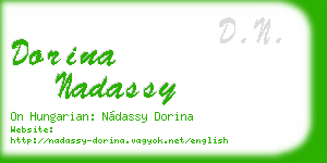 dorina nadassy business card