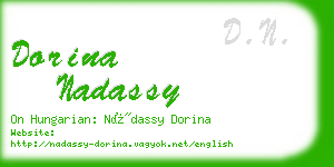 dorina nadassy business card